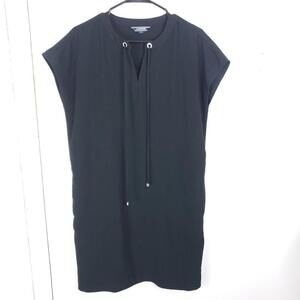 Lands End Dress Womens 6 Tall Cap Sleeve Sweatshirt Beachy Cover Up Casual